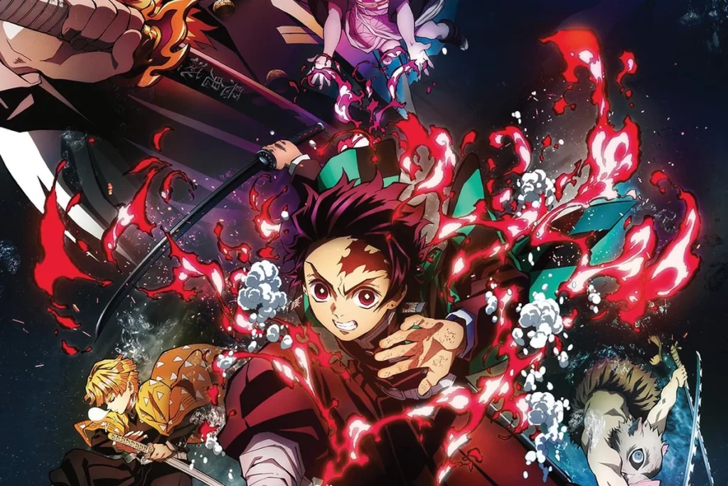 Cropped poster of the Demon Slayer movie, Mugen Train